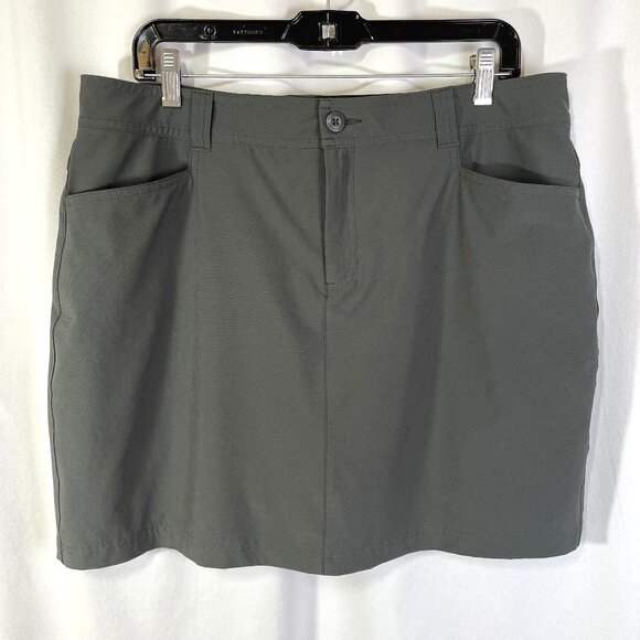 Eddie Bauer Adventurer Skort Skirt Size 12 Gray Mini Activewear Stretch - Picture 1 of 15